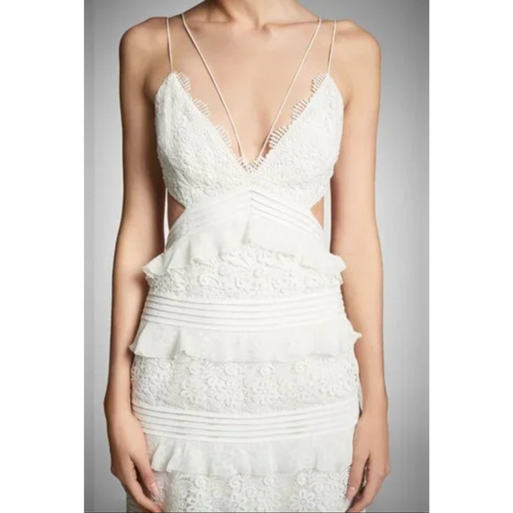 SACHIN + BABI Dress Size 14 Evening Gown NEW Nina Cream Lace Maxi Long Ivory - Picture 9 of 10